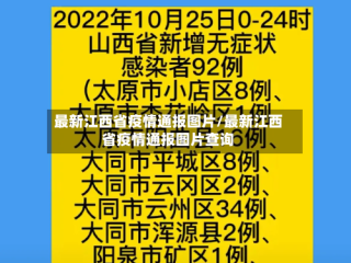 最新江西省疫情通报图片/最新江西省疫情通报图片查询