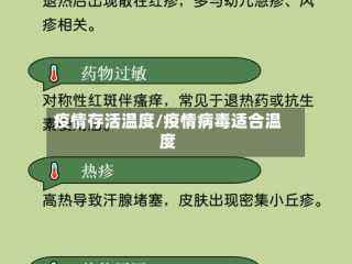 疫情存活温度/疫情病毒适合温度
