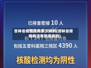 吉林省疫情现有多少病例(吉林省疫情有没有新增病例)