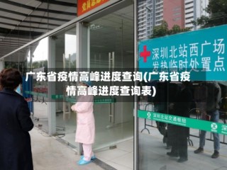 广东省疫情高峰进度查询(广东省疫情高峰进度查询表)