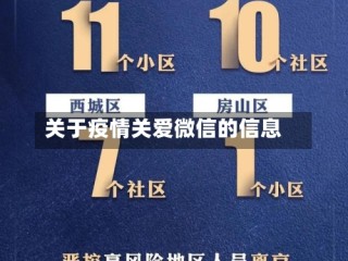 关于疫情关爱微信的信息
