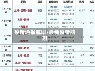 疫情通报航班/最新疫情航班