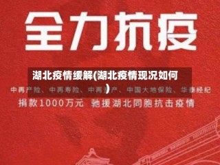 湖北疫情缓解(湖北疫情现况如何)