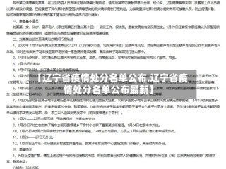 【辽宁省疫情处分名单公布,辽宁省疫情处分名单公布最新】