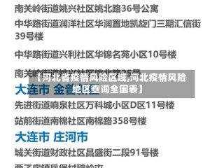 【河北省疫情风险区域,河北疫情风险地区查询全国表】