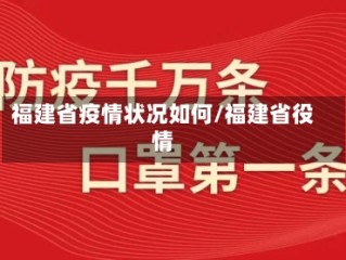 福建省疫情状况如何/福建省役情