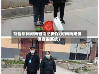 疫情期间河南省南阳低保(河南南阳低保查询系统)