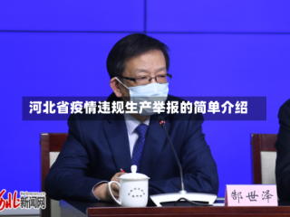 河北省疫情违规生产举报的简单介绍