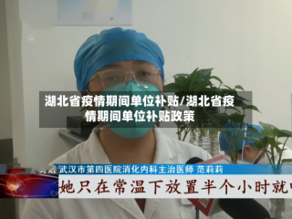 湖北省疫情期间单位补贴/湖北省疫情期间单位补贴政策