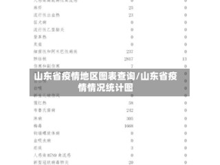 山东省疫情地区图表查询/山东省疫情情况统计图