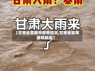 【甘肃省陇南市疫情现况,甘肃省陇南最新新闻】