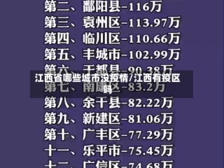 江西省哪些城市没疫情/江西有疫区吗