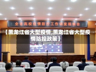【黑龙江省大型疫情,黑龙江省大型疫情防控政策】