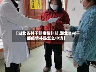 【湖北省村干部疫情补贴,湖北省村干部疫情补贴怎么申请】