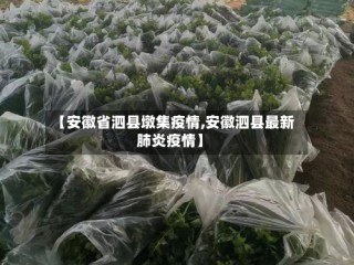 【安徽省泗县墩集疫情,安徽泗县最新肺炎疫情】