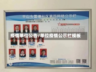 疫情单位公告/单位疫情公示栏模板