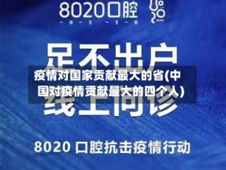 疫情对国家贡献最大的省(中国对疫情贡献最大的四个人)