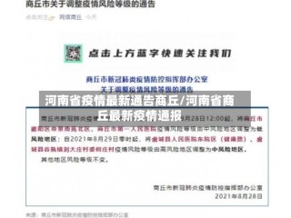 河南省疫情最新通告商丘/河南省商丘最新疫情通报