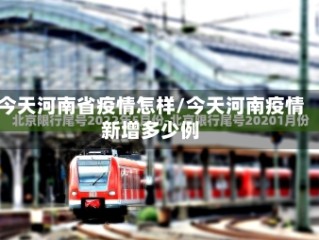 今天河南省疫情怎样/今天河南疫情新增多少例