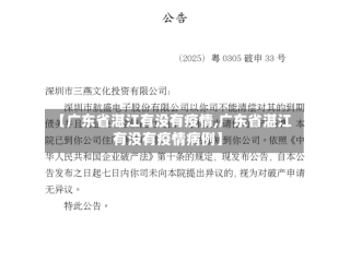 【广东省湛江有没有疫情,广东省湛江有没有疫情病例】