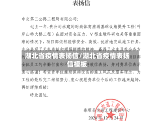 湖北省疫情表扬信/湖北省疫情表扬信模板