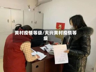 黄村疫情等级/大兴黄村疫情等级