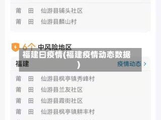 福建曰疫情(福建疫情动态数据)