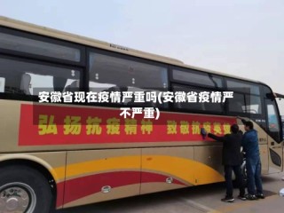 安徽省现在疫情严重吗(安徽省疫情严不严重)