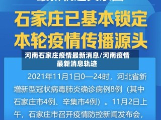 河南石家庄疫情最新消息/河南疫情最新消息轨迹