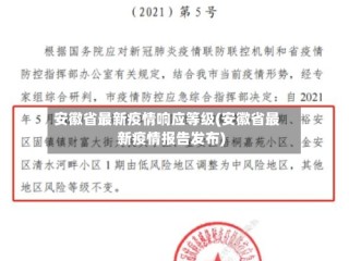安徽省最新疫情响应等级(安徽省最新疫情报告发布)