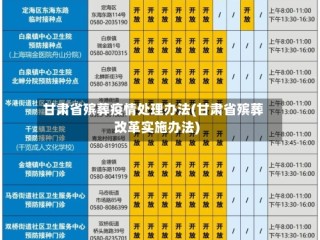 甘肃省殡葬疫情处理办法(甘肃省殡葬改革实施办法)