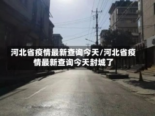 河北省疫情最新查询今天/河北省疫情最新查询今天封城了
