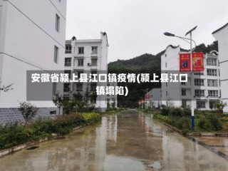 安徽省颍上县江口镇疫情(颍上县江口镇塌陷)