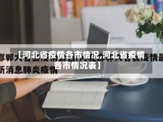【河北省疫情各市情况,河北省疫情各市情况表】