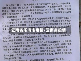 云南省乐清市疫情/云南省役情