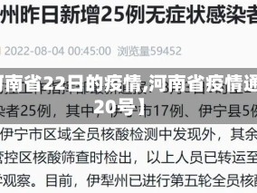 【河南省22日的疫情,河南省疫情通告20号】