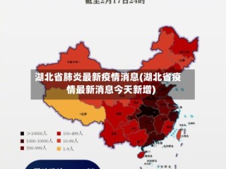 湖北省肺炎最新疫情消息(湖北省疫情最新消息今天新增)