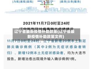 辽宁省最新疫情补助政策(辽宁省最新疫情补助政策文件)