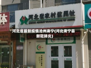 河北省最新疫情沧州肃宁(河北肃宁县新冠肺炎)