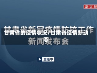 甘肃省的疫情状况/甘肃省疫情新动态