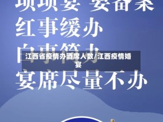 江西省疫情办酒席人数/江西疫情婚宴