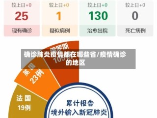 确诊肺炎疫情都在哪些省/疫情确诊的地区