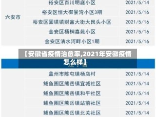 【安徽省疫情治愈率,2021年安徽疫情怎么样】