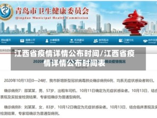 江西省疫情详情公布时间/江西省疫情详情公布时间表