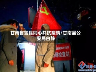 甘南省警民同心共抗疫情/甘南县公安局白静