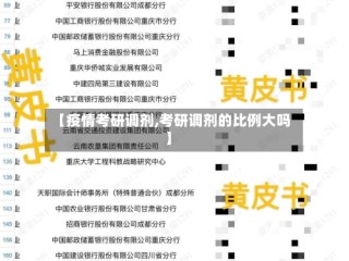 【疫情考研调剂,考研调剂的比例大吗】