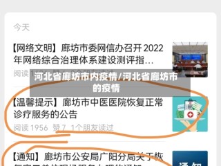 河北省廊坊市内疫情/河北省廊坊市的疫情