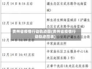 贵州省疫情行动轨迹图(贵州省疫情行动轨迹图表)