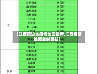 【江西周边省疫情地图最新,江西疫情地图实时更新】