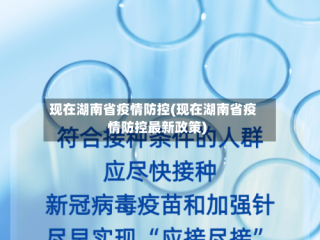现在湖南省疫情防控(现在湖南省疫情防控最新政策)